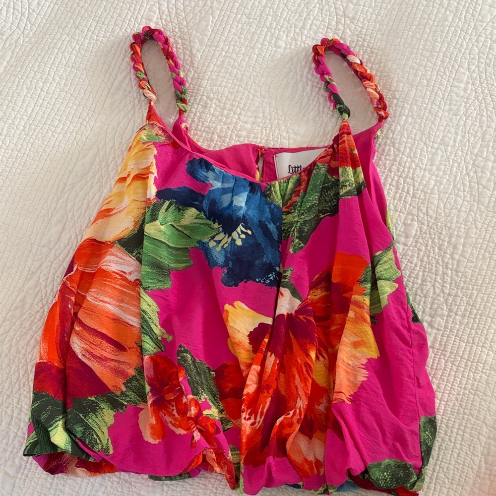 Floral Pink Sleeveless Top